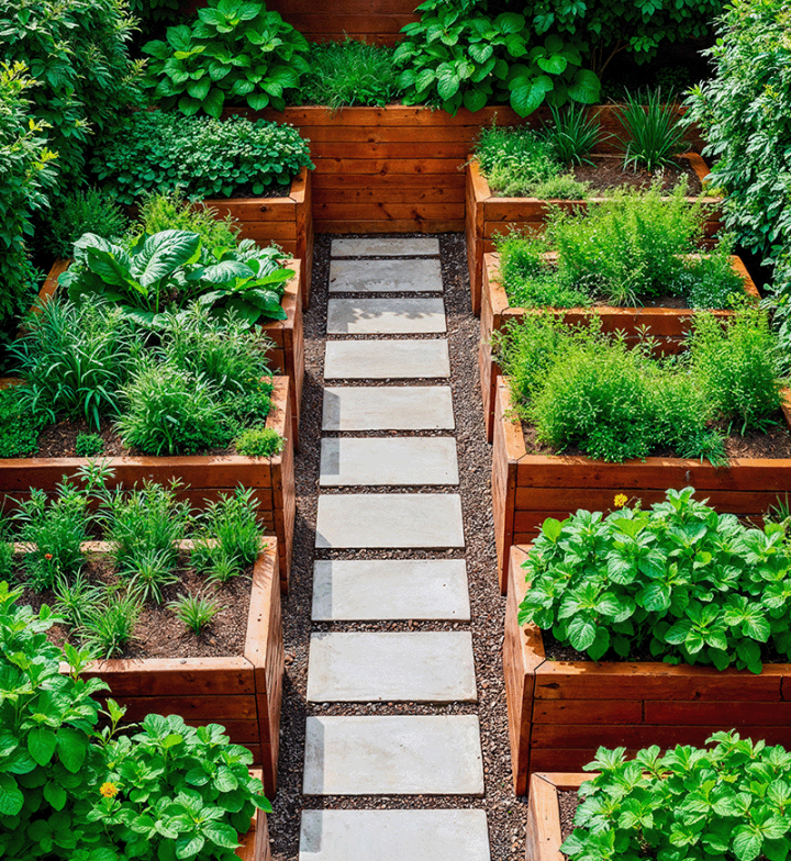 Jardin en carrés potagers Neuilly-sur-Seine