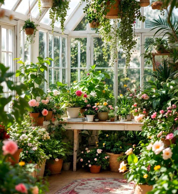 Balcon avec des jolies fleurs Neuilly-sur-Seine